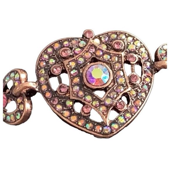 Kirks Folly Remember You By Heart Bracelet Coppertone - Picture 2 of 12